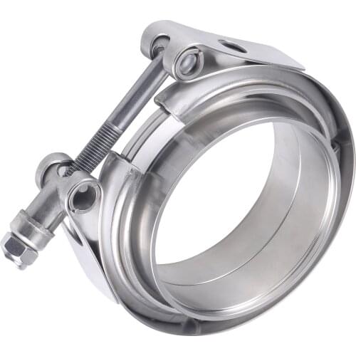 2''/2.25"/3‘’ Stainless Steel Exhaust V Band Clamp Flange Kit Exhaust Male Female Flange for Car Turbo Exhaust Pipes Car Parts