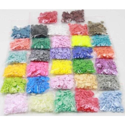 20 Sets KAM Resin Nylon Plastic Childrens For Buttons 30 Colors Round Button Bags Resin Snap Button Press Stud Sewing Tool