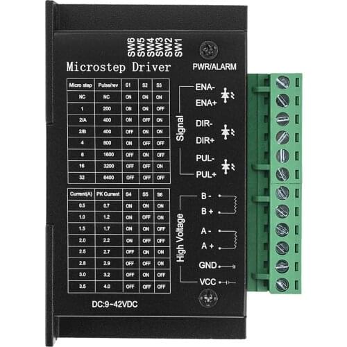 3PCS Updated Version of TB6600 StepperMotor Driver 4A 9~42V TTL 16 Micro-Step CNC 1 Axis NEW 2or4 Phase of StepperMoto 42,57,86