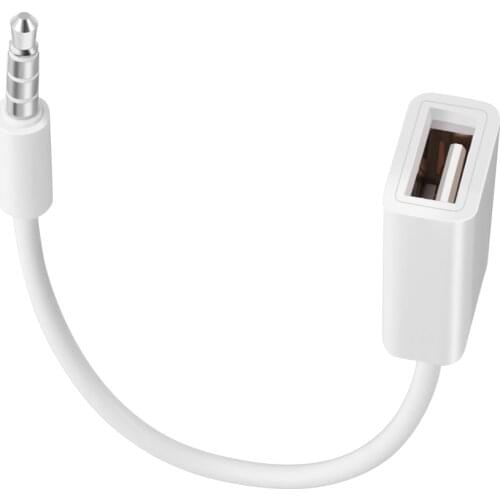 Car AUX Audio Plug Jack Converter Cable Cord for Jeep Renegade BU Cherokee KL Patriot Compass Wrangler Sahara JL