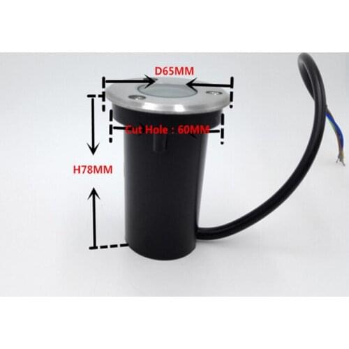 Free Shippping(10pcs) New IP68 3W Waterproof LED Underground Light Outdoor Ground Garden Path Floor Buried Yard Spot Landscape