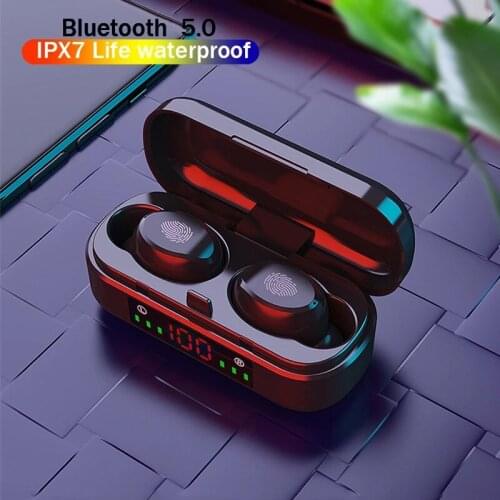 TWS Bluetooth 5.0 Earphones Charging Box Wireless Headphone 9D Stereo Sports Waterproof Earbuds Headsets With Microphone