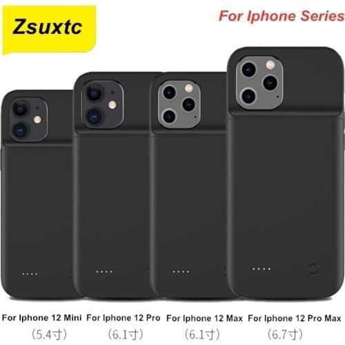 6800Mah Battery Charger Case For iphone 12 Mini 12 Pro 12 Max Pro Max Power Case Silicone Material Power Bank