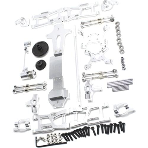 For WLtoys 1:14 144001 RC Car Full Upgrade Spare Parts Metal C Seat Steering Cup Swing Arm Central Drive Shaft