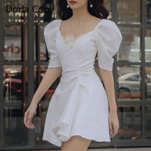 DORLA COOL White Summer Dresses