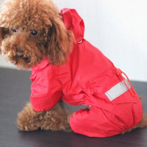 Pet Cat Dog Raincoat Hooded Reflective Puppy Small Dog Rain Coat Waterproof Jacket For Dogs Breathable Mesh Dog Clothes Supplies