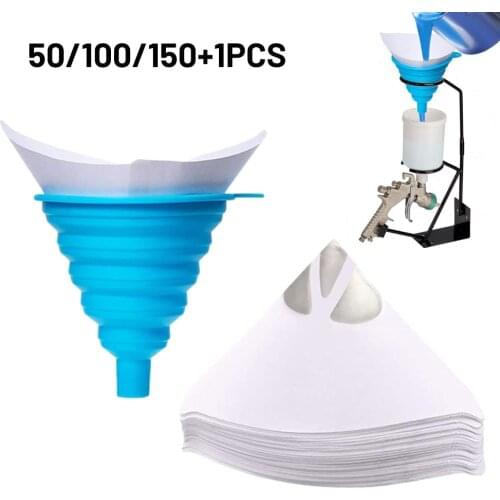 Fine Paint Paper Strainers 150 Micron Paint Filter Nylon Mesh Net Funnel Paper Strainers For Automotive Spray Guns Painting