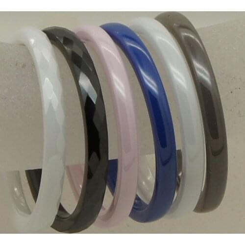 Grey color simple dome women/girl fashion slim rare 2mm width hi tech scratch proof ceramic ring 1pc