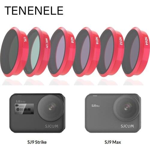 TENENELE Lens Filter For Sjcam SJ9 Strike Action Camera 4K CPL UV ND 8 16 32 64 Colour Filters Kit For Sjcam SJ9 Max Accessories