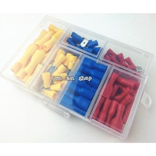 Connector 120PCS/box Female male Insulated Spade joint Connector Crimp Terminal Connectors Cable Wire Connector