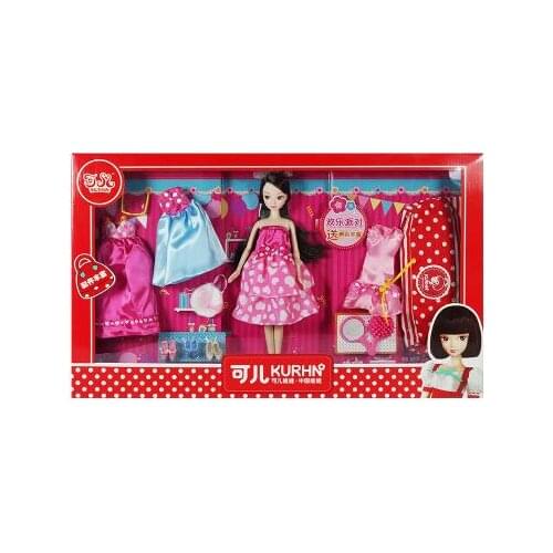 SPECIAL OFFER PRICE Kurhn Dolls For Girls Toys Fashion Change Dress Suit Toys For Children Kids Best Birthday Gift #7083-1