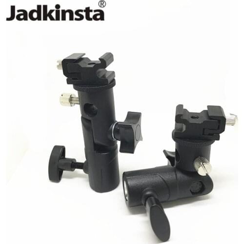Metal Flash Speedlite Bracket Light Stand Mount to Hot Shoe Adapter Umbrella Socket Swivel Head Flash Holder