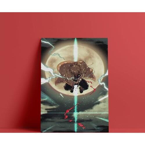 Modular Pictures Nordic Style Poster Zenitsu Agatsuma Demon Slayer Kimetsu No Yaiba Canvas Painting Wall Art Home Decor Printing
