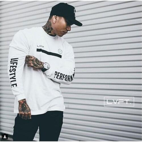 Mens Autumn Running Long Sleeve T-Shirt Sports Training Breathable Slim New Round Collar Sweater Liftstyle Athlete Wear Shirts
