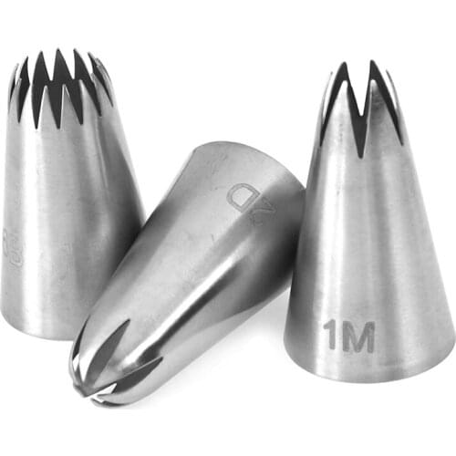 5 PCs Stainless Steel Icing Piping Pastry Nozzles Cupcake Cream Making Set