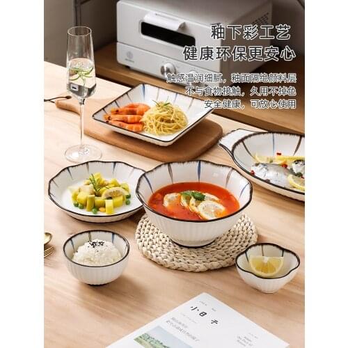 Bowl And Dish Set Household Tableware Creative Personality Ceramic Chopsticks Combination Dinnerware Set Geschirr