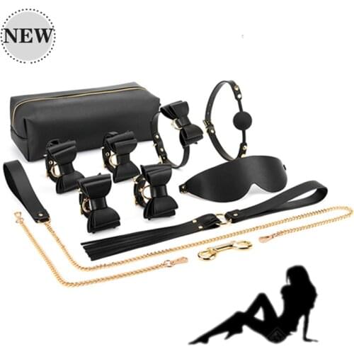 BDSM Handcuffs Sex Toys For Couples Mouth Gag Erotic BDSM Bondage Restraints Kits Whip Sex Toys For Adult Women Game