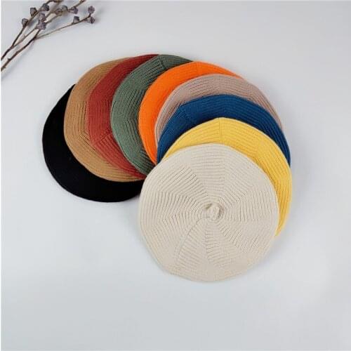 New Winter Hats for Women Cotton Kinter Berets Fashion Vintage Cap Soild Color Warm Female Hats Outdoor Bonnet Korean Cap 2021