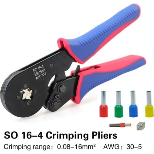 Crimping Pliers Cable Tube Terminal Crimp Tools 0.08-16mm² New Mini Self-adjusting Electrical Tubular Ferrules Termin Box Set