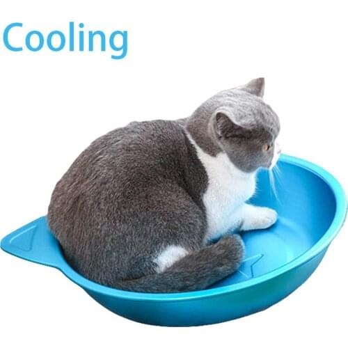 NACOCO Cooling Cat Nest Aluminum Pet Food Bowl Cats Litter Mat Summer Small Dog Hypothermia Bed Heat Dissipation Easy Clean Ligh