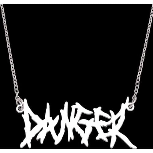 Hip Hop Pendant Necklace for Women Stainless Steel Names Letters Necklaces Pendants Gift for Friends