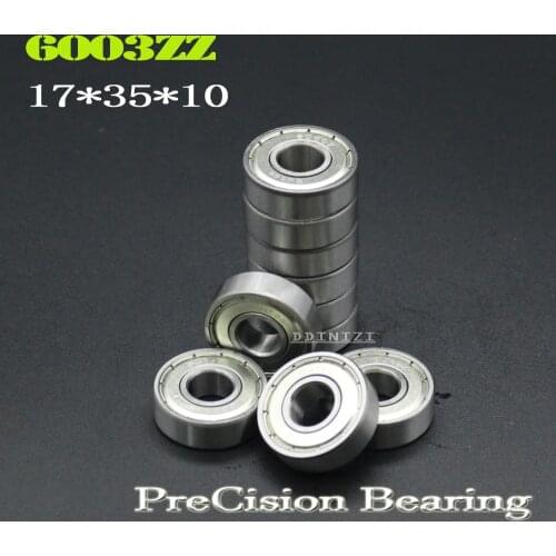 6003ZZ Bearing 17*35*10 mm ABEC-3 For Blower Vacuums Saw Trimmer Deep Groove 6003 Z ZZ Ball Bearings 6003Z ( 4 PCS )