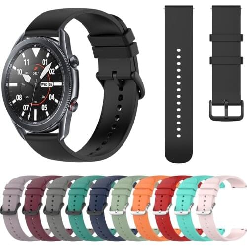 Silicone Sports Strap For Samsung Galaxy Watch 3 41mm 45mm band For Samsung Gear S2 S3 Galaxy Watch 42mm 46mm Bracelet Watchband