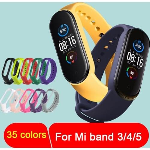 Silicone Watch band For Xiaomi Mi Band 3 4 Mi Band3 Bracelet for Miband 4 Wristband for mi band 5 Smart Watch Replacement Strap