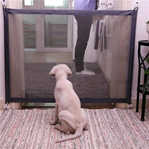 Folding Dog Fence Pet Safety Gate Magic Gate Pet safety Enclosure Portable Pet Isolation Net Safety Guard Portable Dog Fences