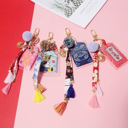 Japan Traditional Amulet Talisman Churinga Periapt Maneki Neko Lucky Cat Fat Plutus Cat Keychain Women Car Bag Pendent D389