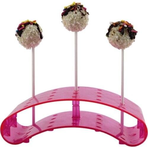 20 Holes Chocolate Display Arc Shaped Plastic Chocolate Candy Lollipop Stand Display Holder party supplies Pastry Accessories