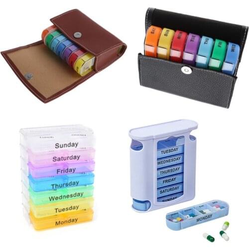 28 Squares Weekly 7 Days Tablet Pill Box Holder Medicine Storage Organizer Container Case Wallet Medicine Box Travel Case Hot