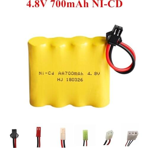 4.8v Ni-cd Battery For Rc toys Cars Tanks Robots Boats Guns 700mah 4.8v Rechargeable Battery 4* AA Battery Pack 1Pcs
