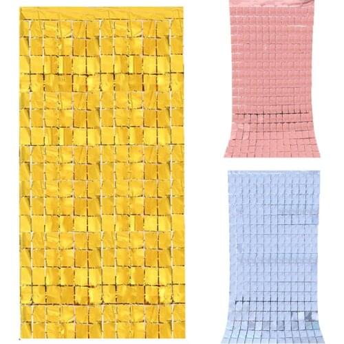 2m Length Square Bachelorette Party Backdrops Birthday Party Decorations Wedding Backdrop Decorations Wall Background Curtain