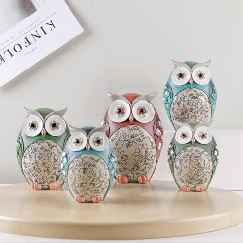 European-style Retro-resin Owl Living Room, Xuanguan Corridor Study, Wine Cabinet, Creative Room, Decoration and Decoration