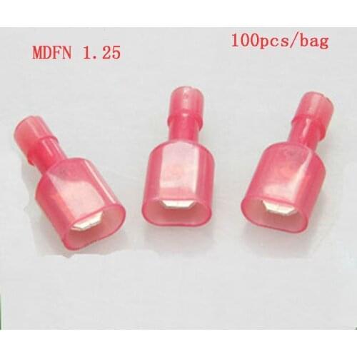 MDFN1.25 100pcs Nylon male and female Cable Connectors Crimp wire Terminals full-Insulating joints free shipping