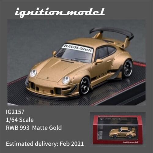 IG 1:64 RWB 993 Matte Gold Diecast Model Car