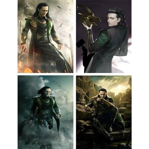 Disney 5D DIY Diamond Painting Full Drill Marvel Loki Embroidery Diamond Mosaic Cross Stitch Kits for Living Room Decor Gifts