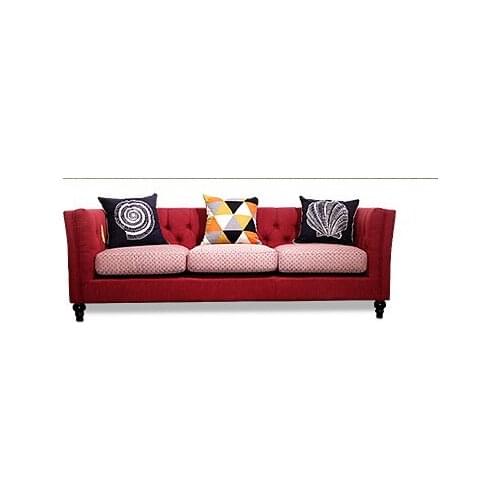 Newest Home Furniture European modern Fabric Living Room Sofa sectional velvet cloth sofa three seater American country style