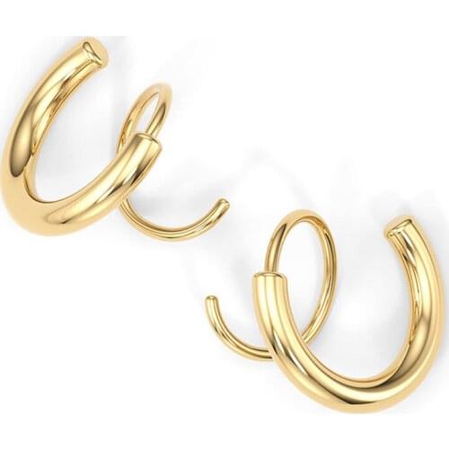 2021 Hot Seller Earrings New 14K Copper Plating Gold European and American Style Simple Fashion Wholesale Earring Gifts for Girl