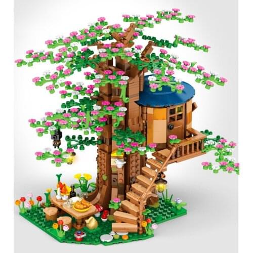 New 1109pcs Tree House Model Ideas Series Building Blocks Compatible With 21318 Bricks Kids Educational Toys Birthday Gifts