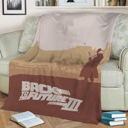 Back to the future 3 3D Print Plush Blanket Throw On Sofa Home Decor Soft Warmth Washable Nap Blanket Dropshipping