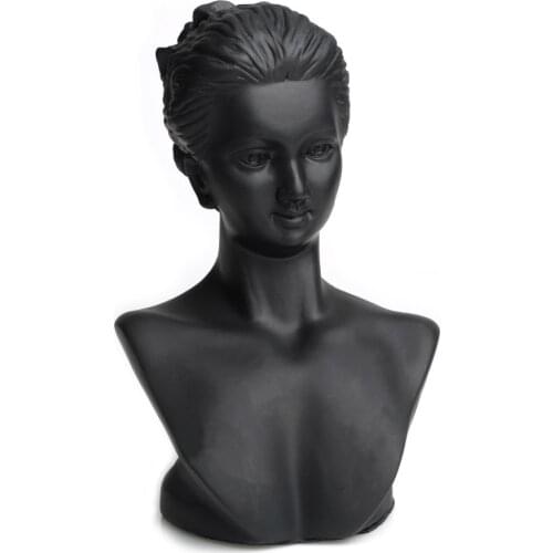 Hot New Necklace Pendant Women Lady Girl Beauty Black Necklace Display Pedestal Chain Holder Bust Jewelry Showcase Stand