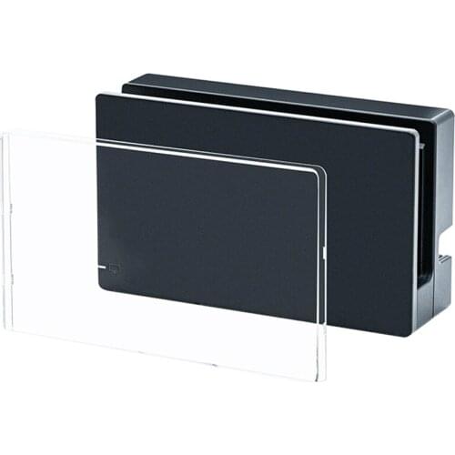 10 PCS Transparent Protective Shell Case for Switch for N-S Host Base Charging Base TV Dock Shock-Absorption and Anti-Scratch