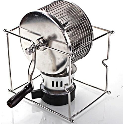 Manual household hand roasting machine Coffee bean roasting machine DIY small stainless steel roller baking machine