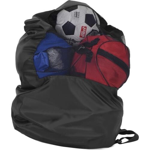 Outdoor Sports Basketball Shoulder Bags High Capacity Mesh Drawstring Football Training Bags Soccer Ball Storage Holder Bag