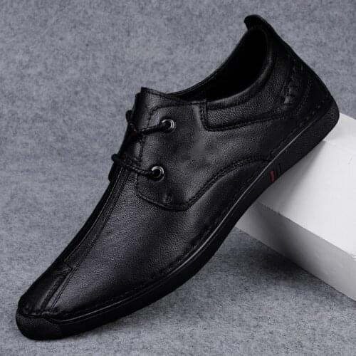 Men Dress Shoes High Quality Leather Formal Shoes Men Oxford Fashion Business Office Shoes Men Soft Lace-up Solid British Style