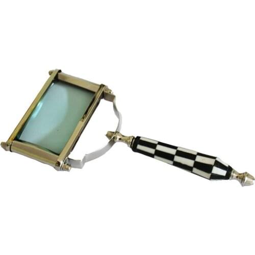 Handmade Ox Bone Creative Fashion High-End Magnifying Glass European and American Style Elderly Reading Gift Handheld 10 Times
