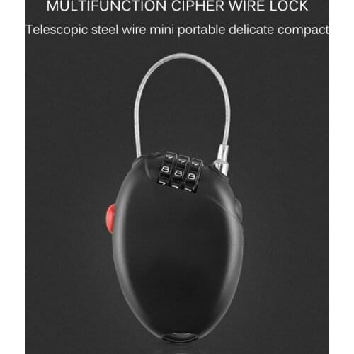 Bike Electro-Mobile Fixed Gear Cable Locks Bicycle Lock Mountain Mini Password Anti-Theft Snowboard Skateboards Backpack Lock