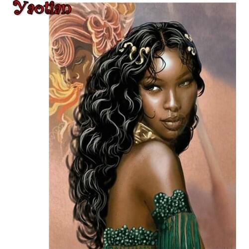 Yaotian 5D Diamond Painting African women Rhinestone Kit Sale Diamond Embroidery Pattern Needlework Sets Handmade Gift